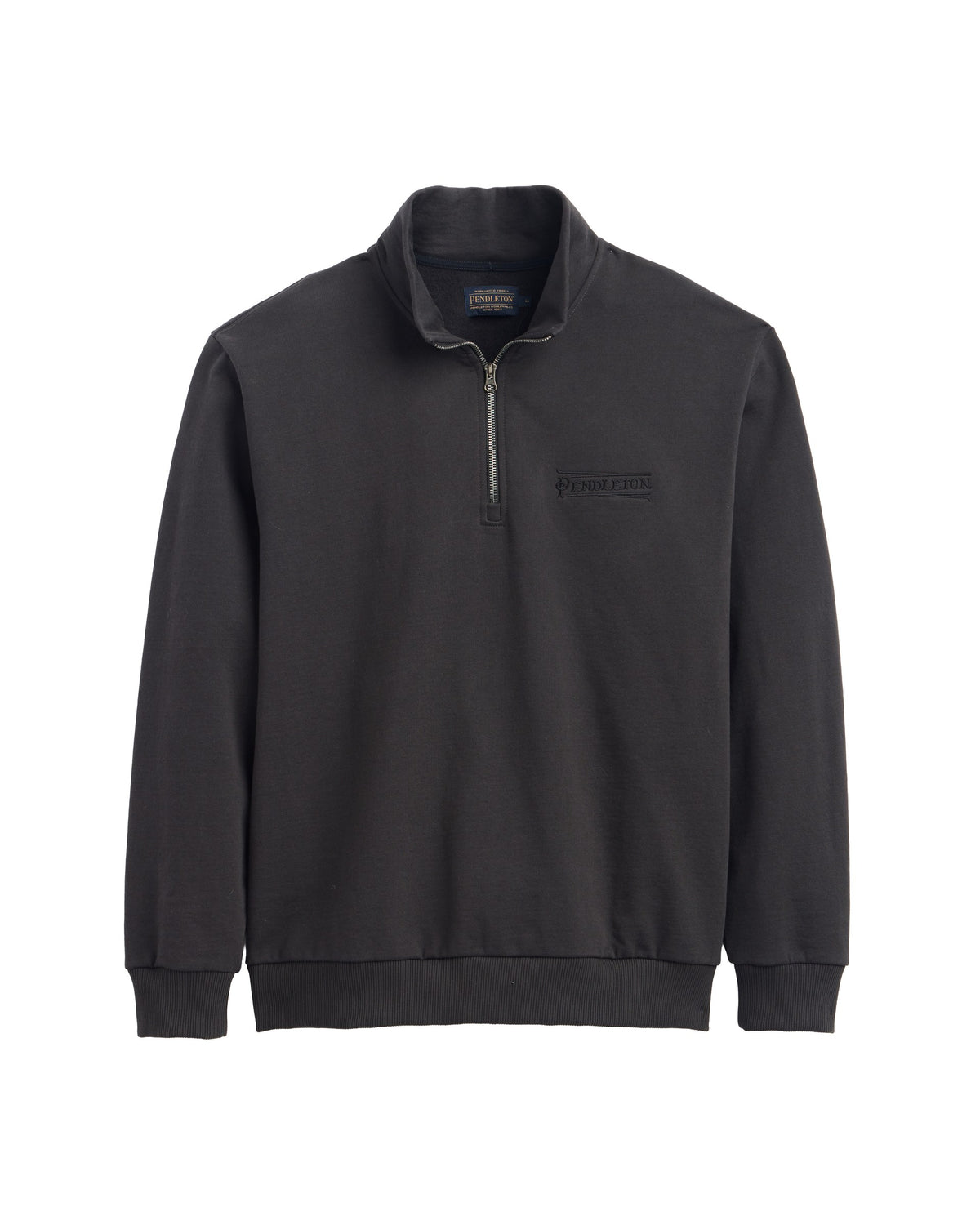 Pendleton Heritage 1/4 Zip Sweatshirt in Charcoal - front