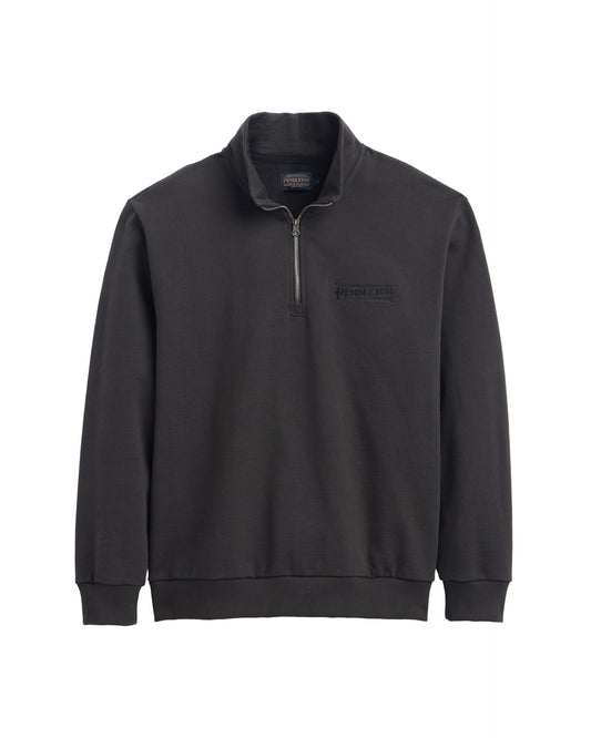 Pendleton Heritage 1/4 Zip Sweatshirt in Charcoal - front