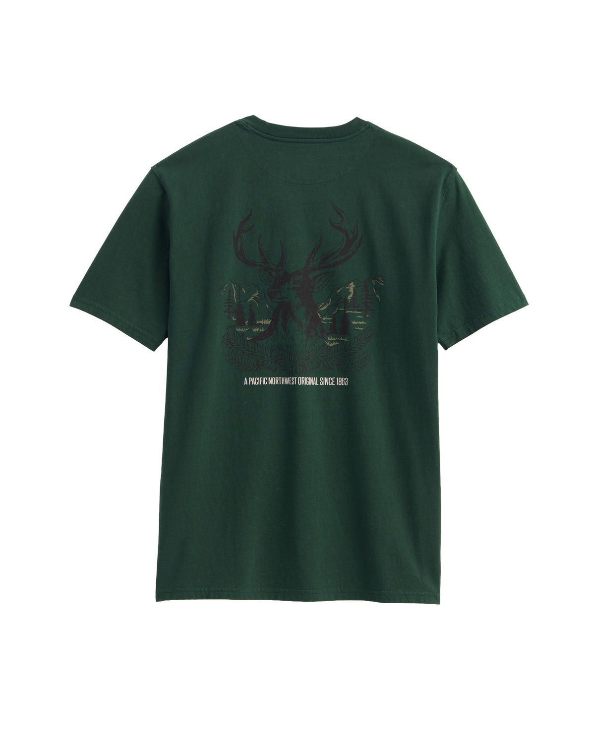 Pendleton Deschutes Stag Graphic Tee in Elm/Ivory - back