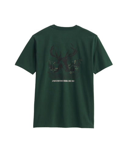 Pendleton Deschutes Stag Graphic Tee in Elm/Ivory - back