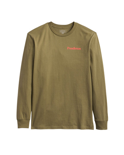 Pendleton Freshwater Fishing Graphic Long Sleeve in Military/Multi - front