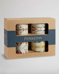 Pendleton High Desert ceramic mug set of four, showing all four patterns