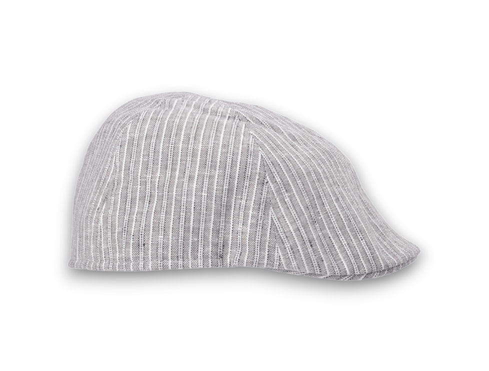 Bigalli Striped Linen Newsboy Cap