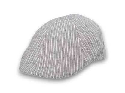 Bigalli Striped Linen Newsboy Cap