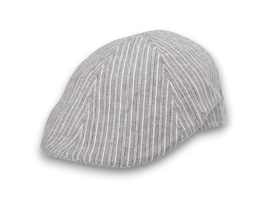 Bigalli Striped Linen Newsboy Cap