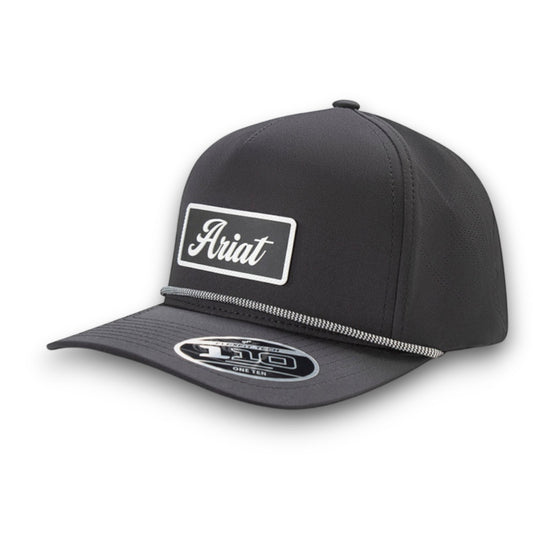 Ariat Black Rubber Patch Ballcap Headwear