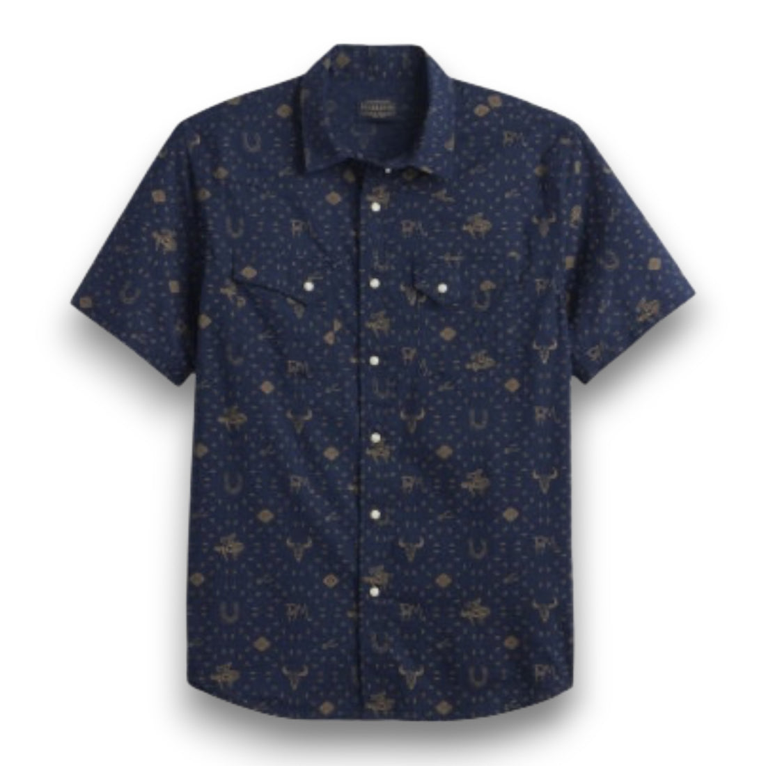 Pendleton Laramie Short Sleeve Shirt - Western Navy