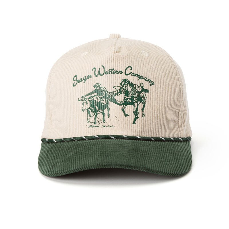 Seager Los Rios Corduroy Snapback Cap Natural/Green