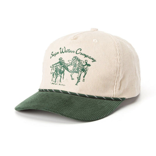 Seager Los Rios Corduroy Snapback Cap Natural/Green