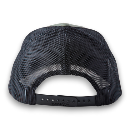 Moon Ridge Hats and Heritage Lucchese loden and black mesh back trucker cap with adjustable snap closure