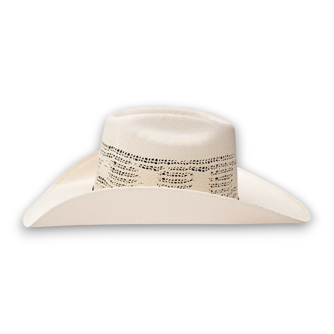 Moon Ridge Hats and Heritage Resistol Cojo Vaquero straw cowboy hat with vented brick crown and wide brim