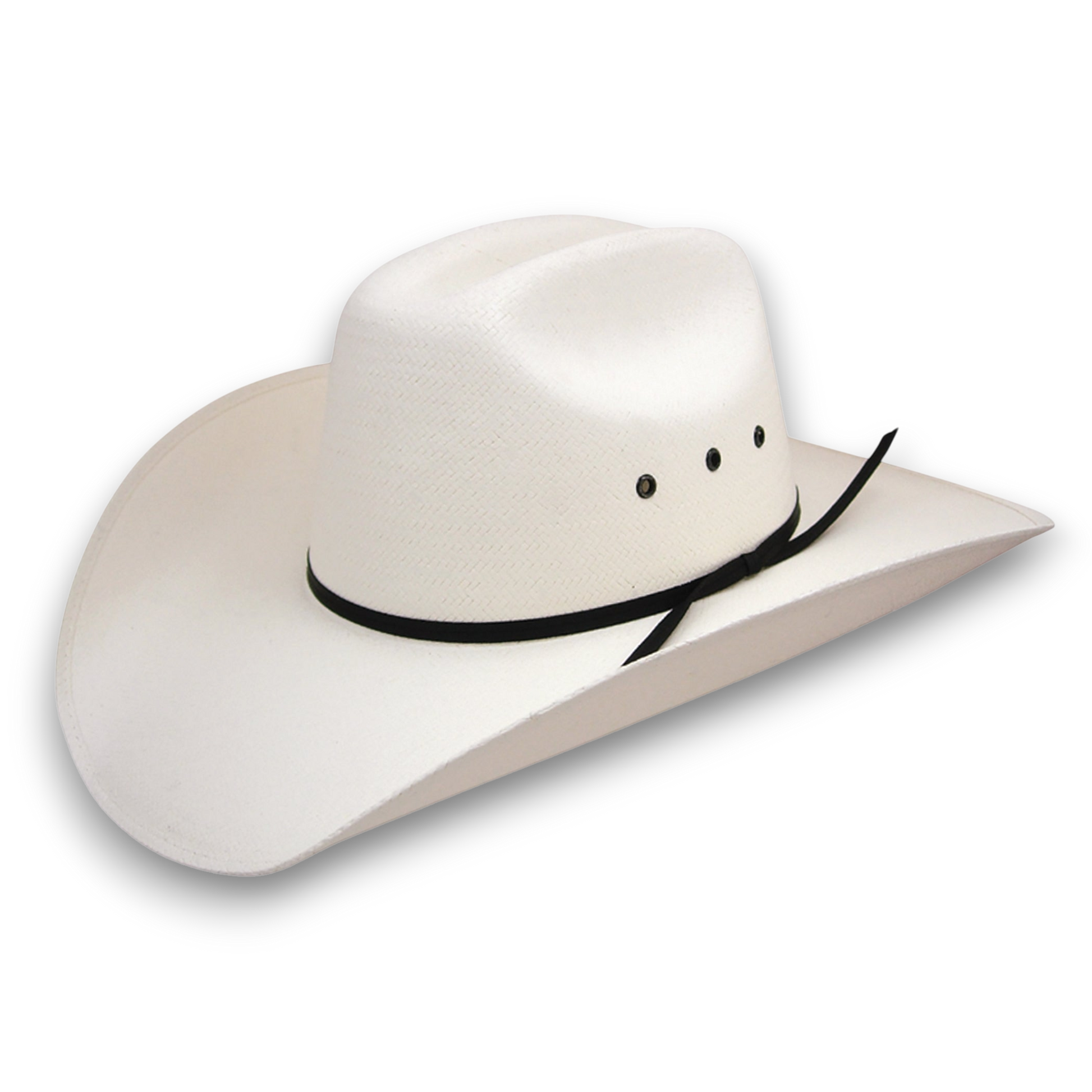 Moon Ridge Hats and Heritage Stetson Short Go Junior white straw cowboy hat for kids with black band and chin cord