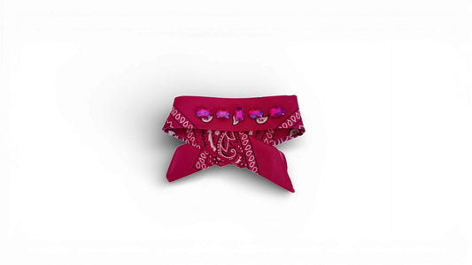 Pink Bejeweled Bandana