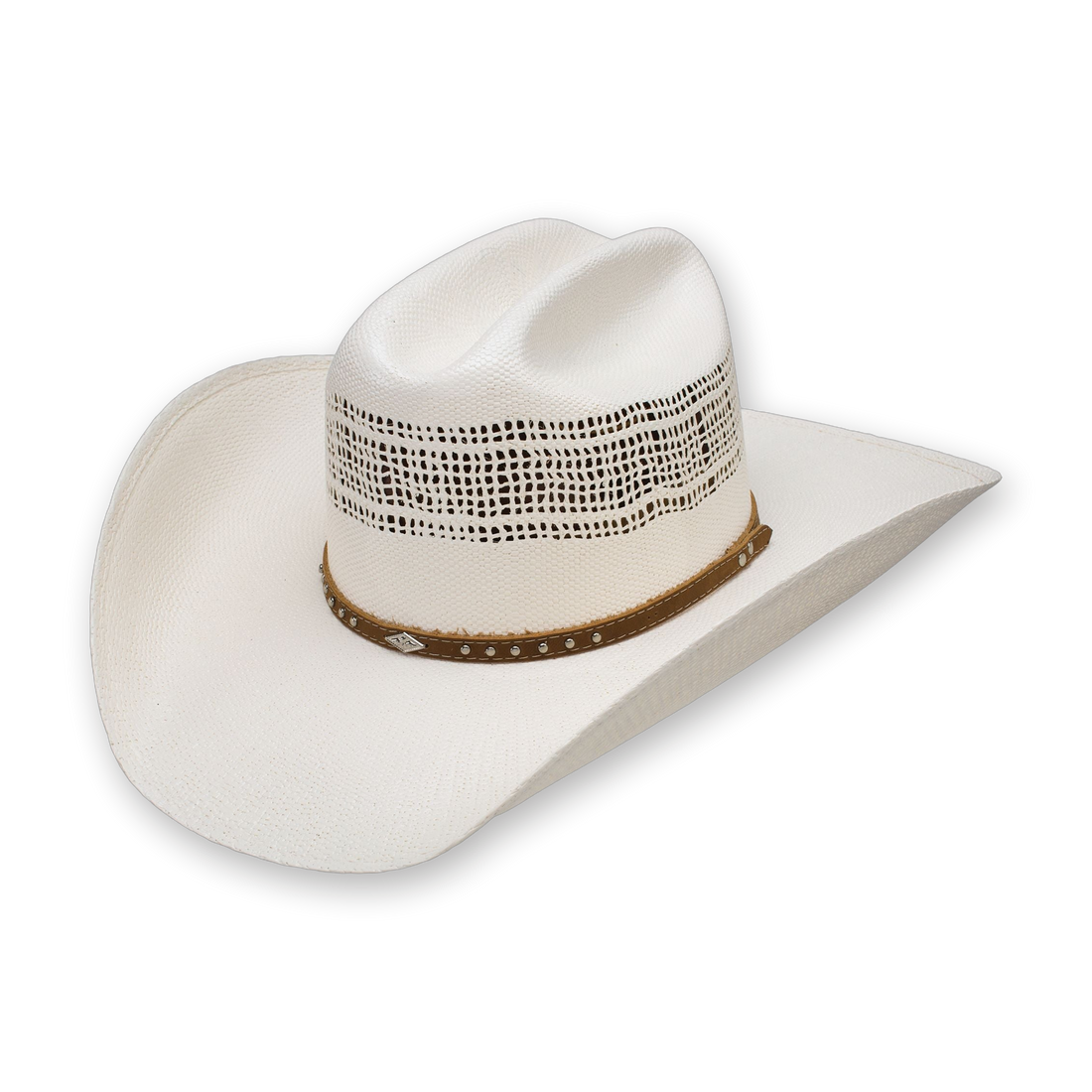 Resistol Travis 7X straw cowboy hat in natural, front view