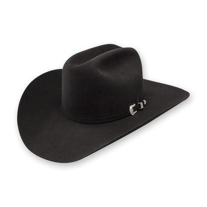 Resistol Tucker 3X in Black, three-quarter view