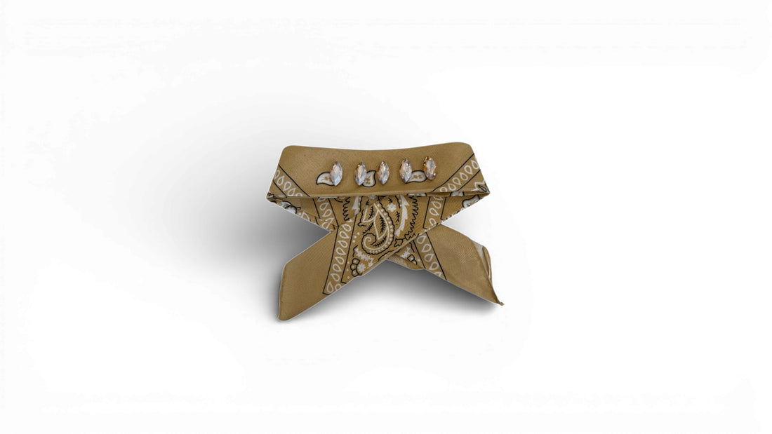 Sand Bejeweled Bandana
