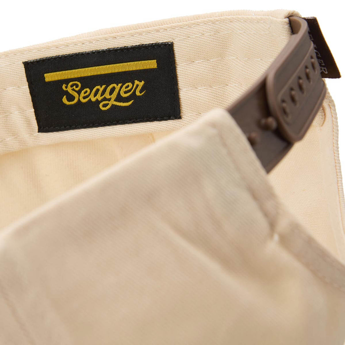 Seager Los Rios Canvas Snapback Cap Cream/Brown