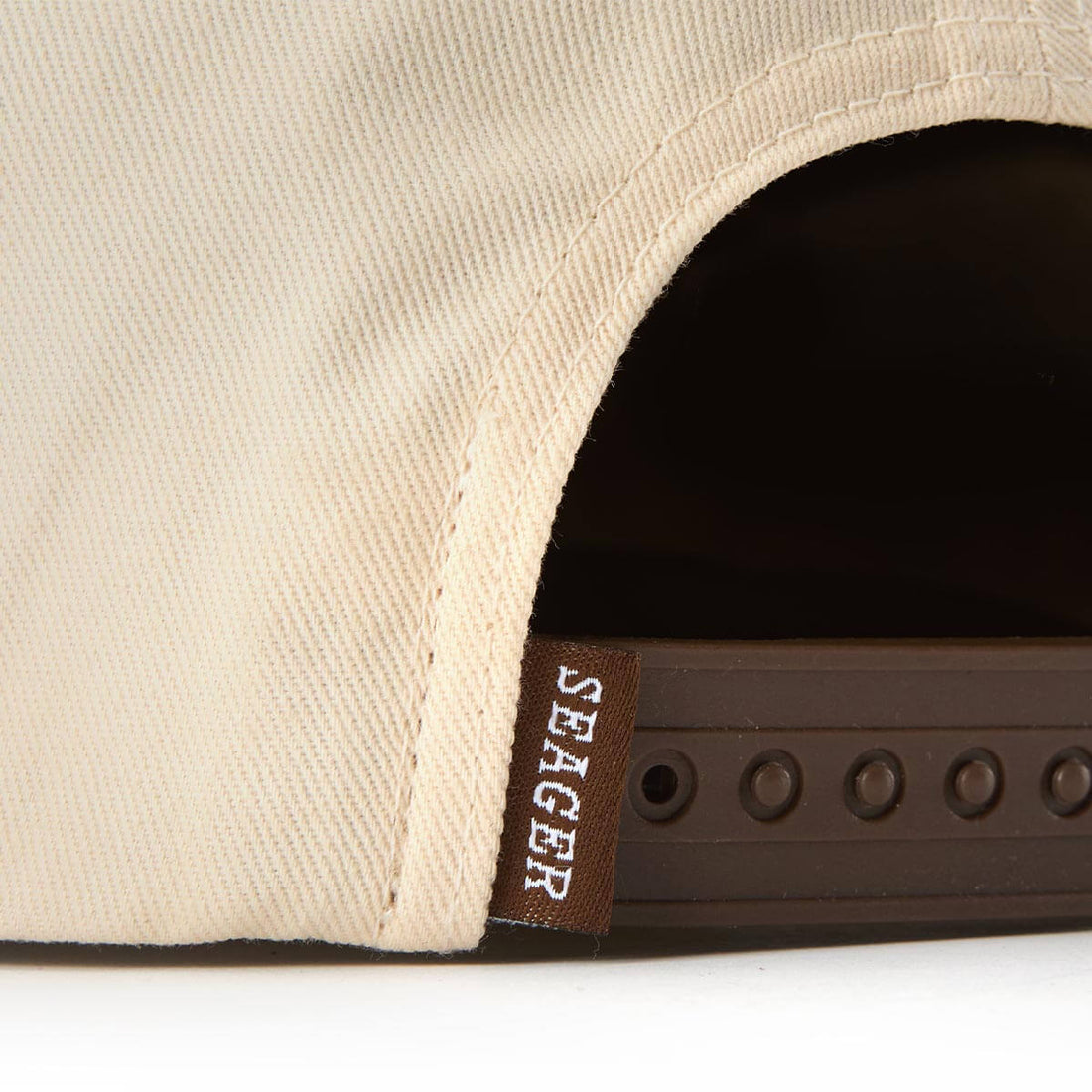 Seager Los Rios Canvas Snapback Cap Cream/Brown