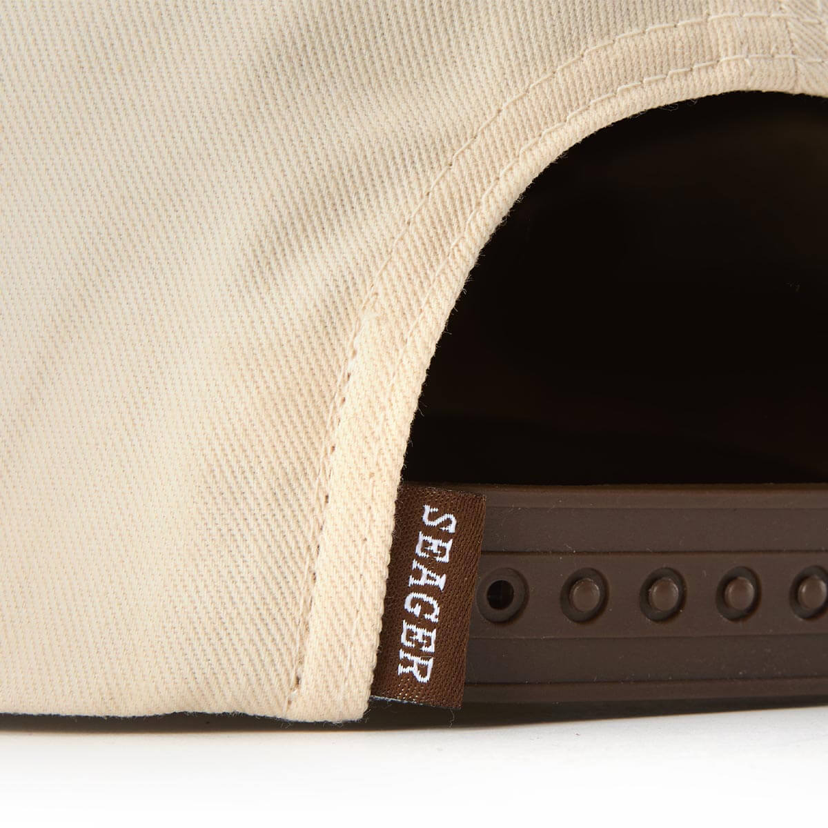 Seager Los Rios Canvas Snapback Cap Cream/Brown