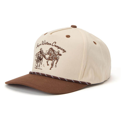 Seager Los Rios Canvas Snapback Cap Cream/Brown