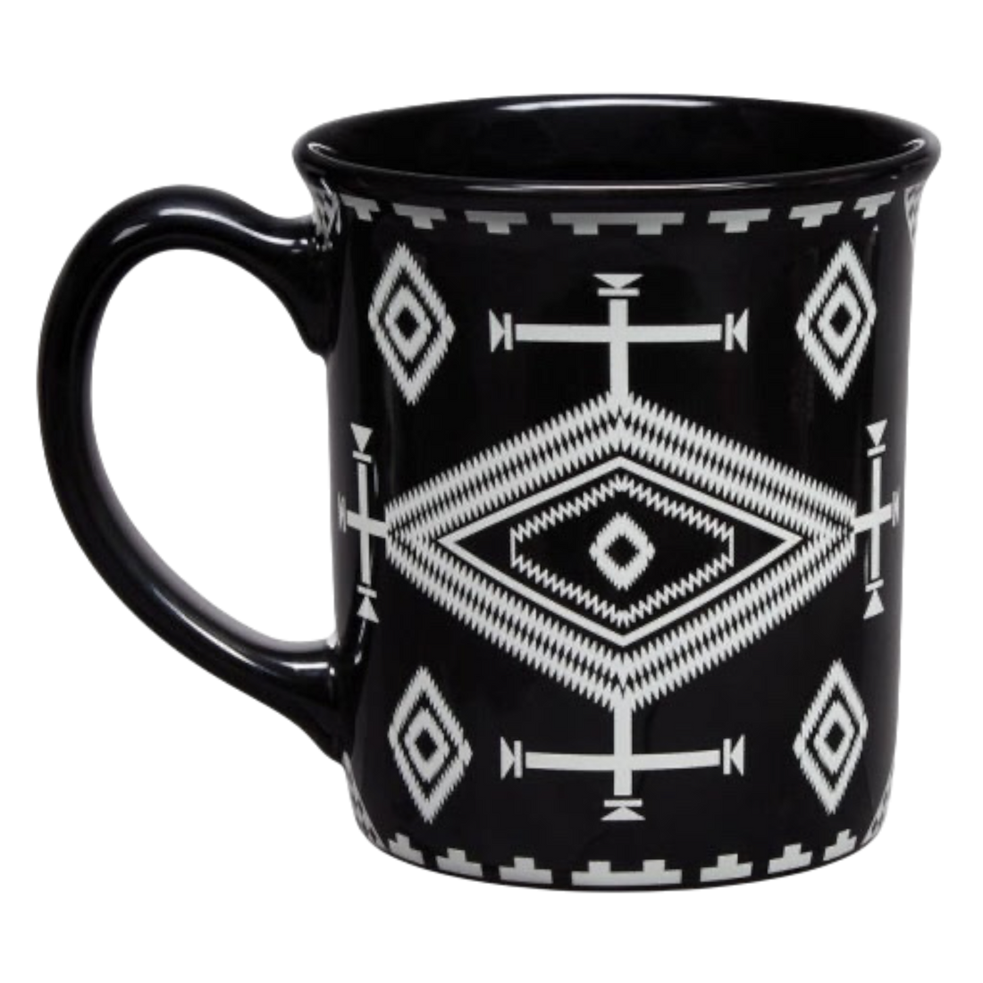 Pendleton Southwestern Style Ceramic Coffee Mug in los ojos black