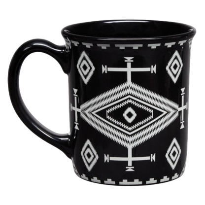 Pendleton Southwestern Style Ceramic Coffee Mug in los ojos black