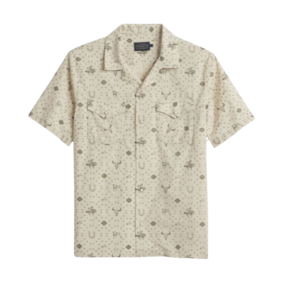 Pendleton Western Aloha Short Sleeve Shirt in western tan