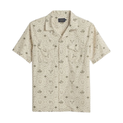 Pendleton Western Aloha Short Sleeve Shirt in western tan