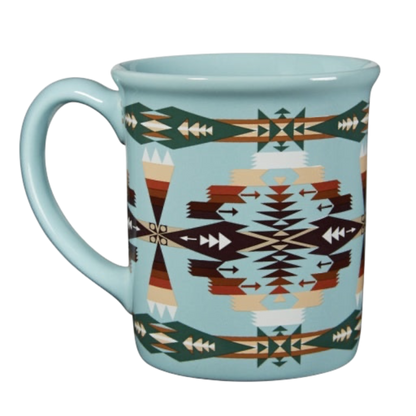 Pendleton Southwestern Style Ceramic Coffee Mug in tucson aqua