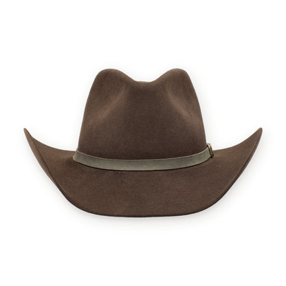 Stetson Aspen 5X fur felt cowboy hat in Chocolate, front view