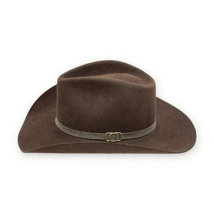 Stetson Aspen 5X fur felt cowboy hat in Chocolate, side view