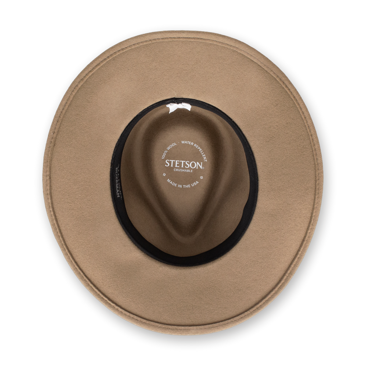 Stetson Bozeman, interior crushable wool branding