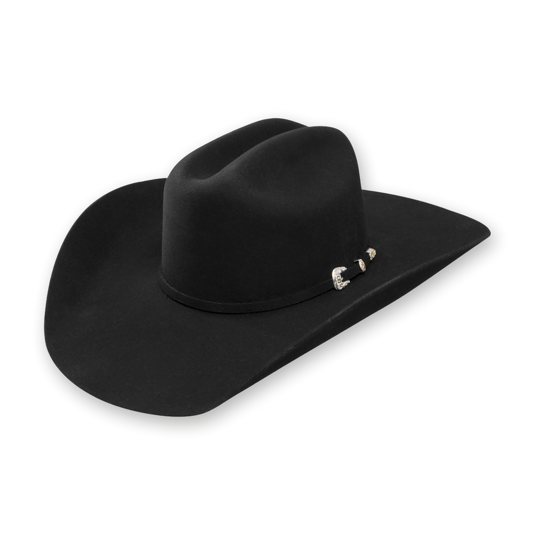 Stetson Brenham 4X cowboy hat in black, three-quarter view