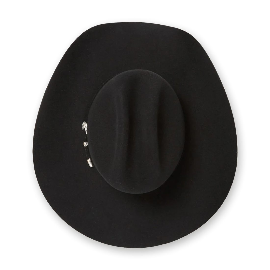 Stetson Brenham 4X cowboy hat in black, top view
