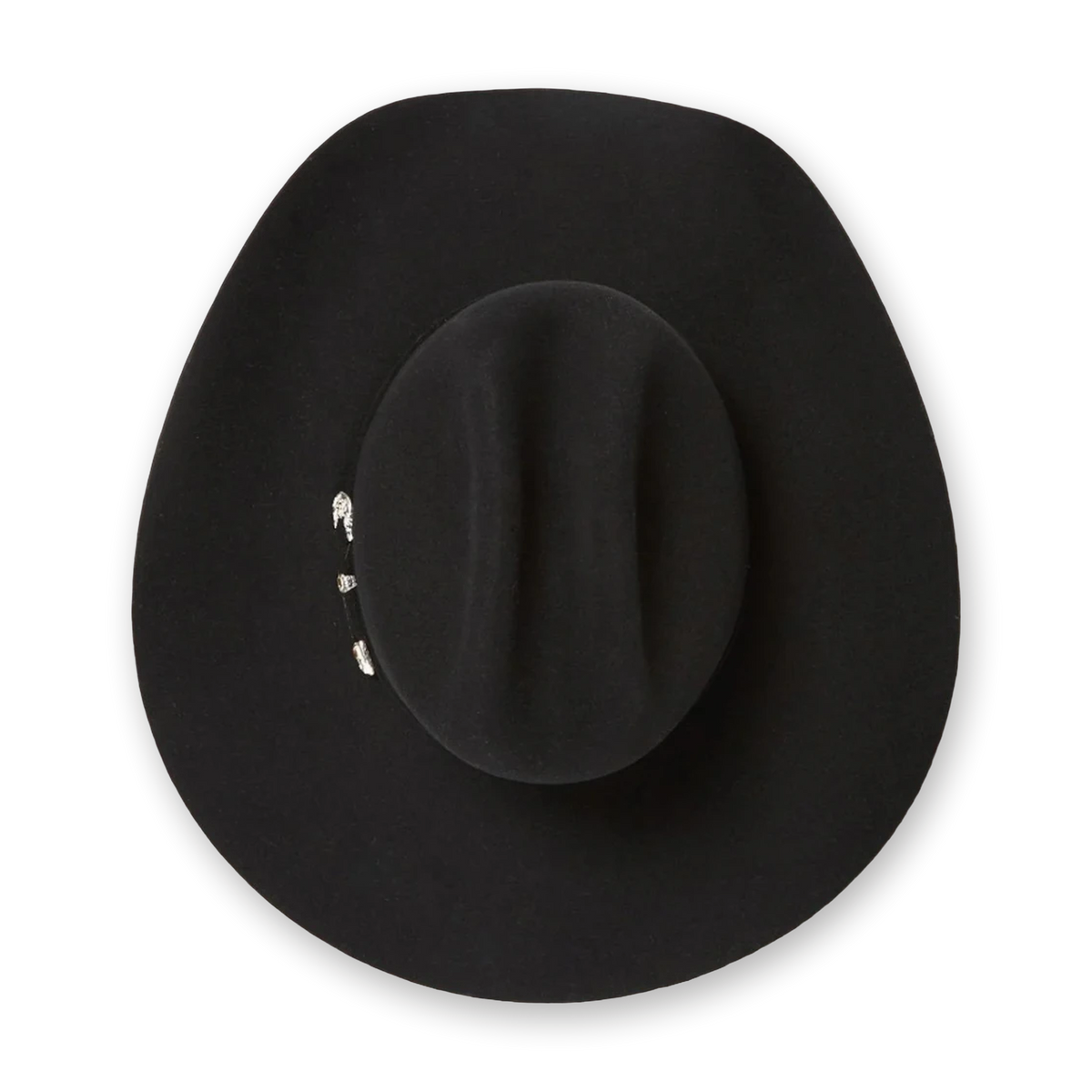 Stetson Brenham 4X cowboy hat in black, top view
