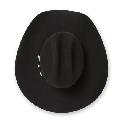 Stetson Brenham 4X cowboy hat in black, top view