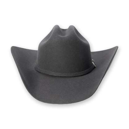 Stetson Brenham 4X cowboy hat in granite grey, front view
