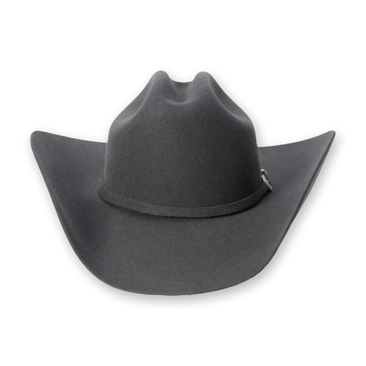 Stetson Brenham 4X cowboy hat in granite grey, front view alternate view