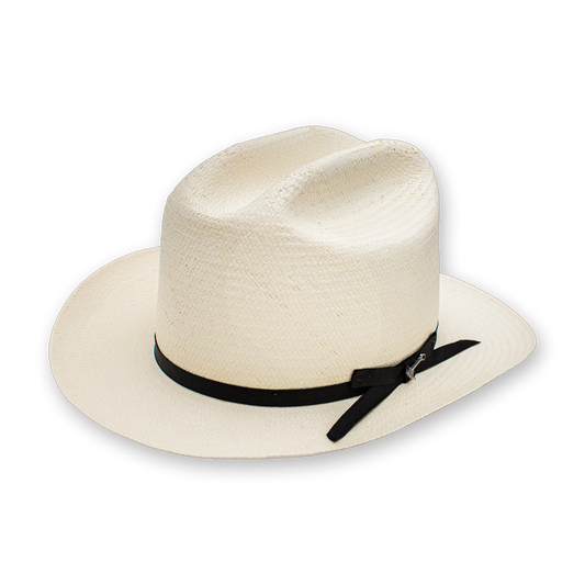 Stetson Open Road 6X straw cowboy hat in natural, three-quarter view