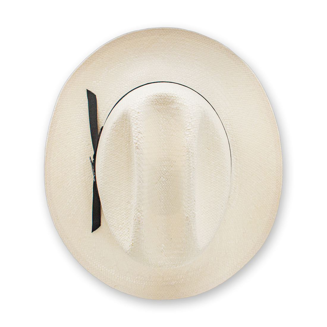 Stetson Open Road 6X straw cowboy hat in natural, top view