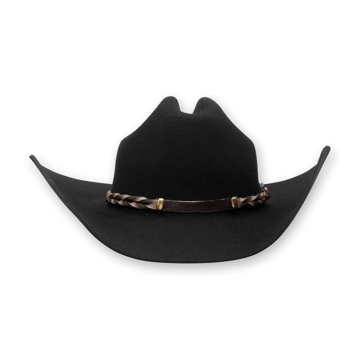 Stetson Portage cowboy hat in black, front view