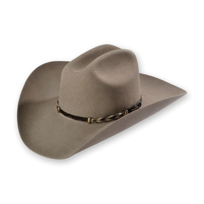 Stetson Portage cowboy hat in stone, three-quarter view