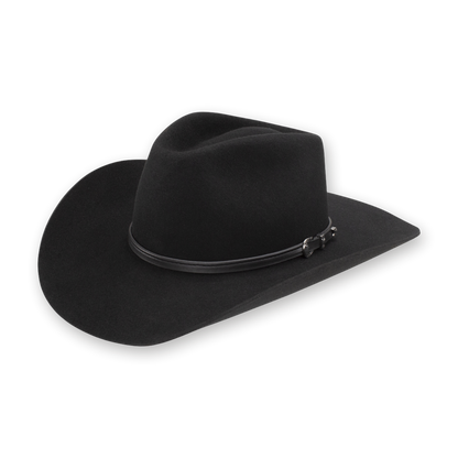 Stetson Seneca in Black, three-quarter view