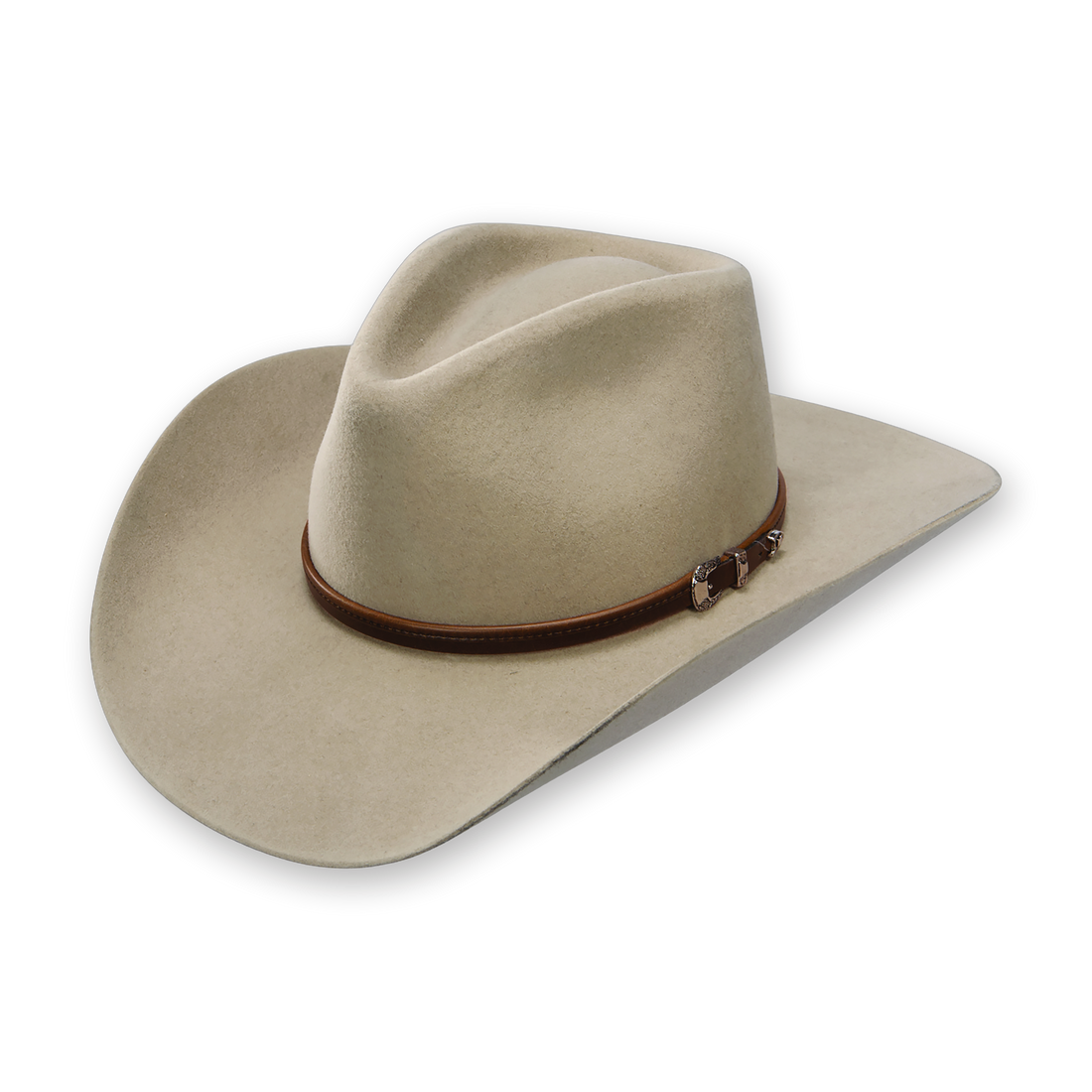 Stetson Seneca in Silver Sand, three-quarter view