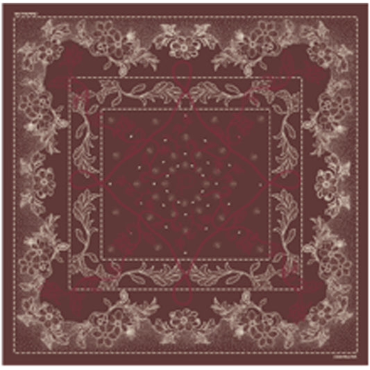 Pendleton 22" Embroidered Bandana — Raisin